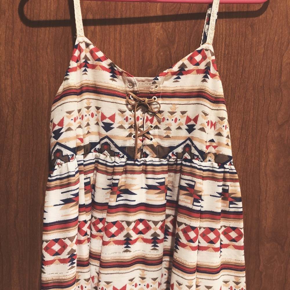 Bohemian Geometric Pattern Long Dress - Picture 4 of 8